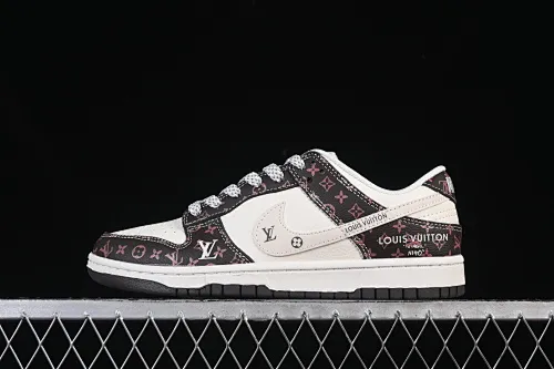 All Categories Nk SB Dunk Series Nk SB Dunk Low Low-top sneakers Nike SB Dunk Low LV joint white and brown classic Anniversary high-end customization Low-top casual sneakers CX5050-Y05